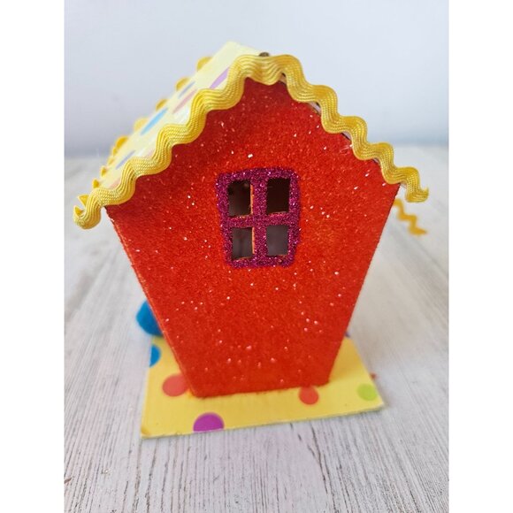 Katherine's collection Orange spring birdhouse glitter unique cardboard Easter - Picture 5 of 9